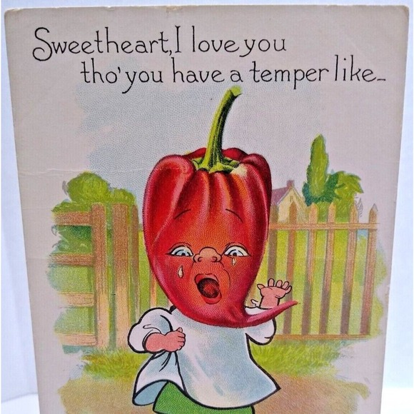 Fantasy Postcard Tuck E Curtis Pepper Face Anthropomorphic Girl Series 2 1908 - Picture 1 of 3